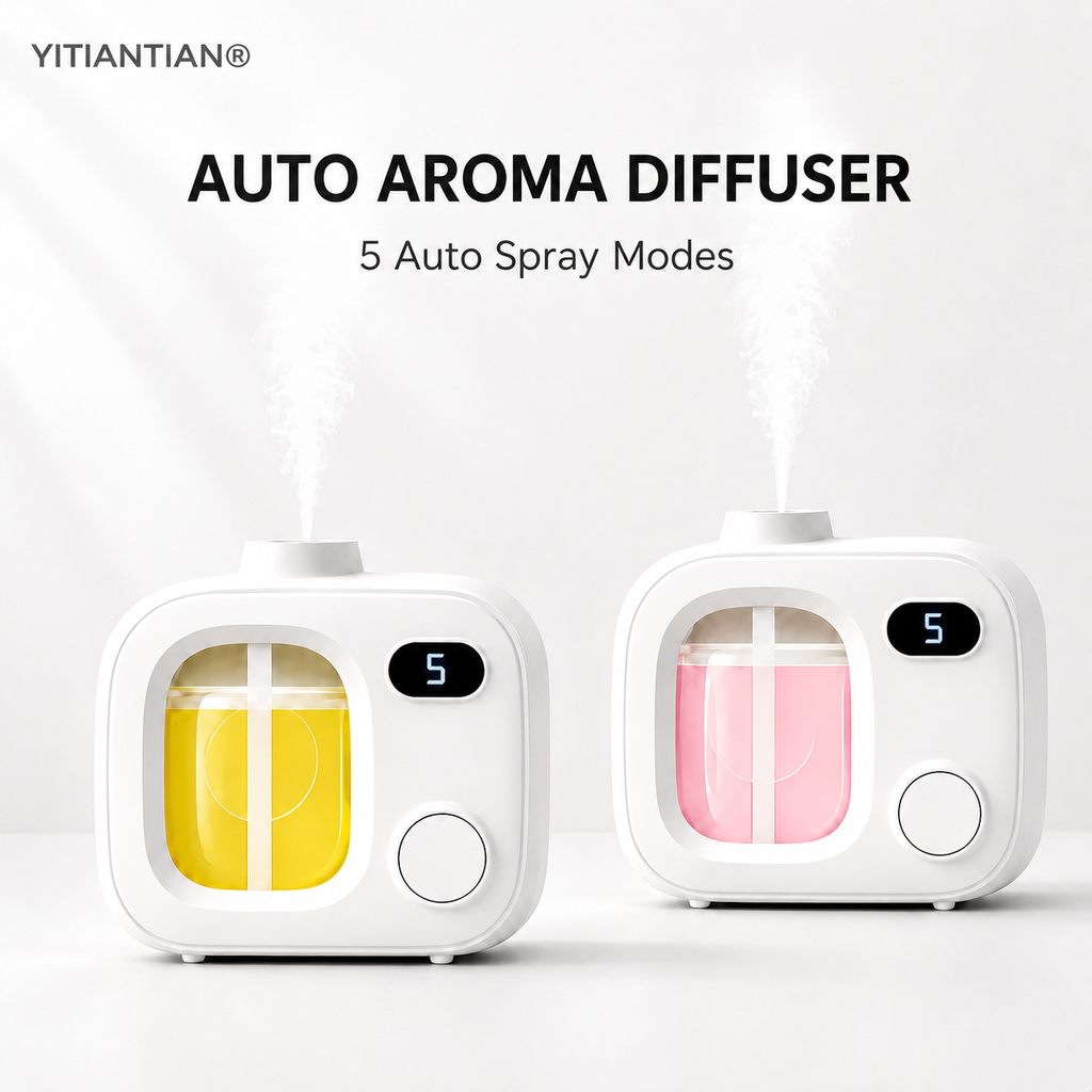 Automatic aroma diffuser with essential oil for home fragrance