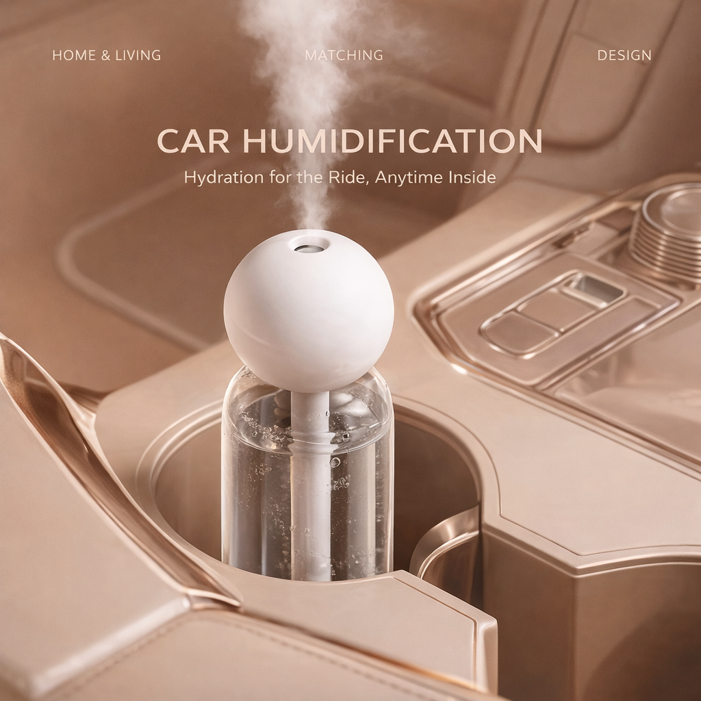 Mini USB Humidifier – Quiet Nano Mist for Bedroom, Desk, Home & Car