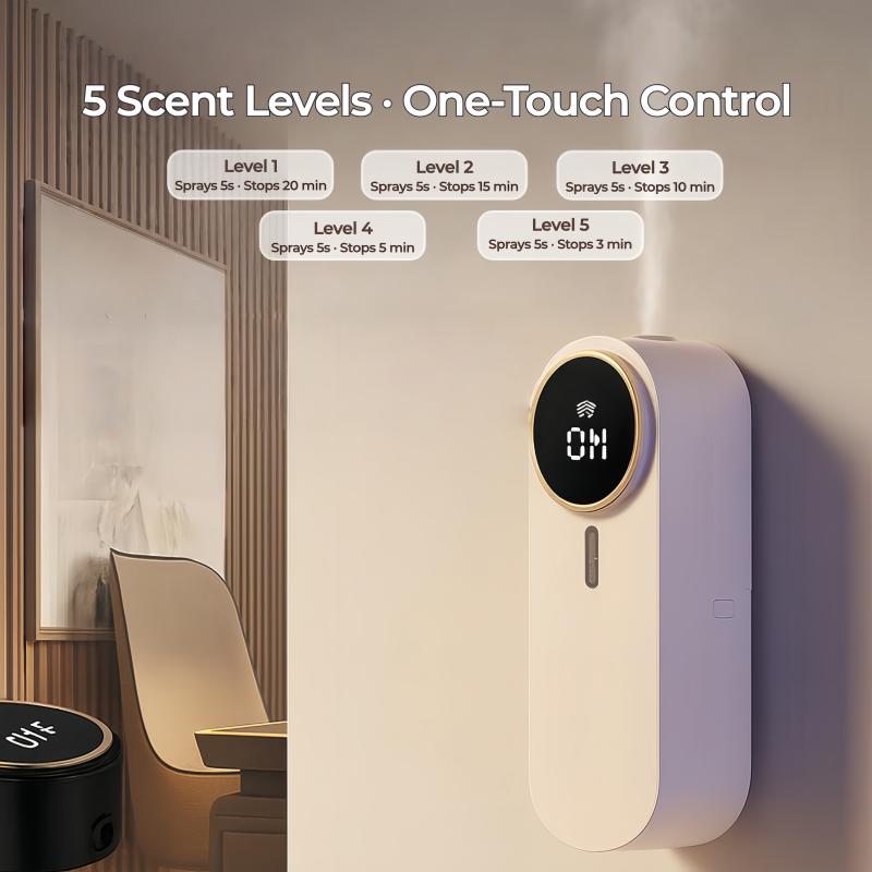 Automatic Aroma Diffuser – 5 Spray Modes for Home, Office, Bedroom & Toilet