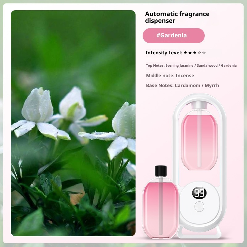 Wireless Aroma Diffuser – Auto Spray, LED Light, Rechargeable Wall Mount & Desktop