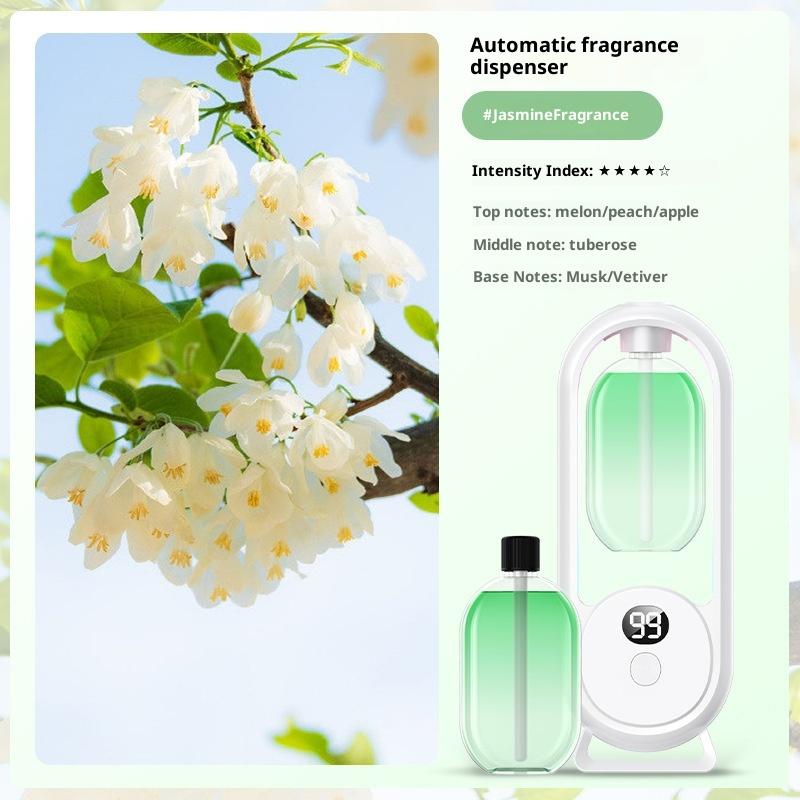 Wireless Aroma Diffuser – Auto Spray, LED Light, Rechargeable Wall Mount & Desktop