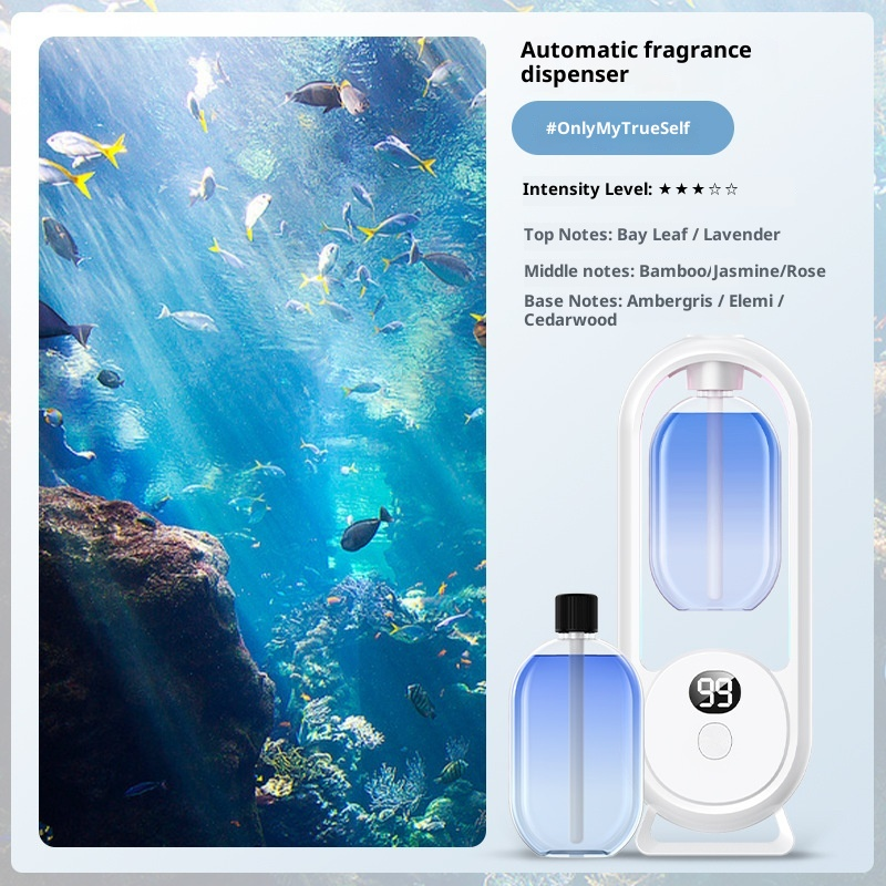 Wireless Aroma Diffuser – Auto Spray, LED Light, Rechargeable Wall Mount & Desktop